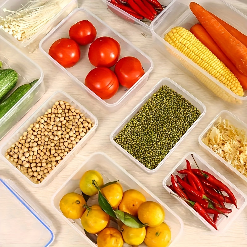 Four Sets of Multi-functional Transparent Food Storage Kits, Multi-Size, Tightly Closed Lid to Keep Fresh - Perfect for Fruits, Vegetables, Pasta and More! Keep Your Food Fresh and Your Kitchen Clean and Organized!