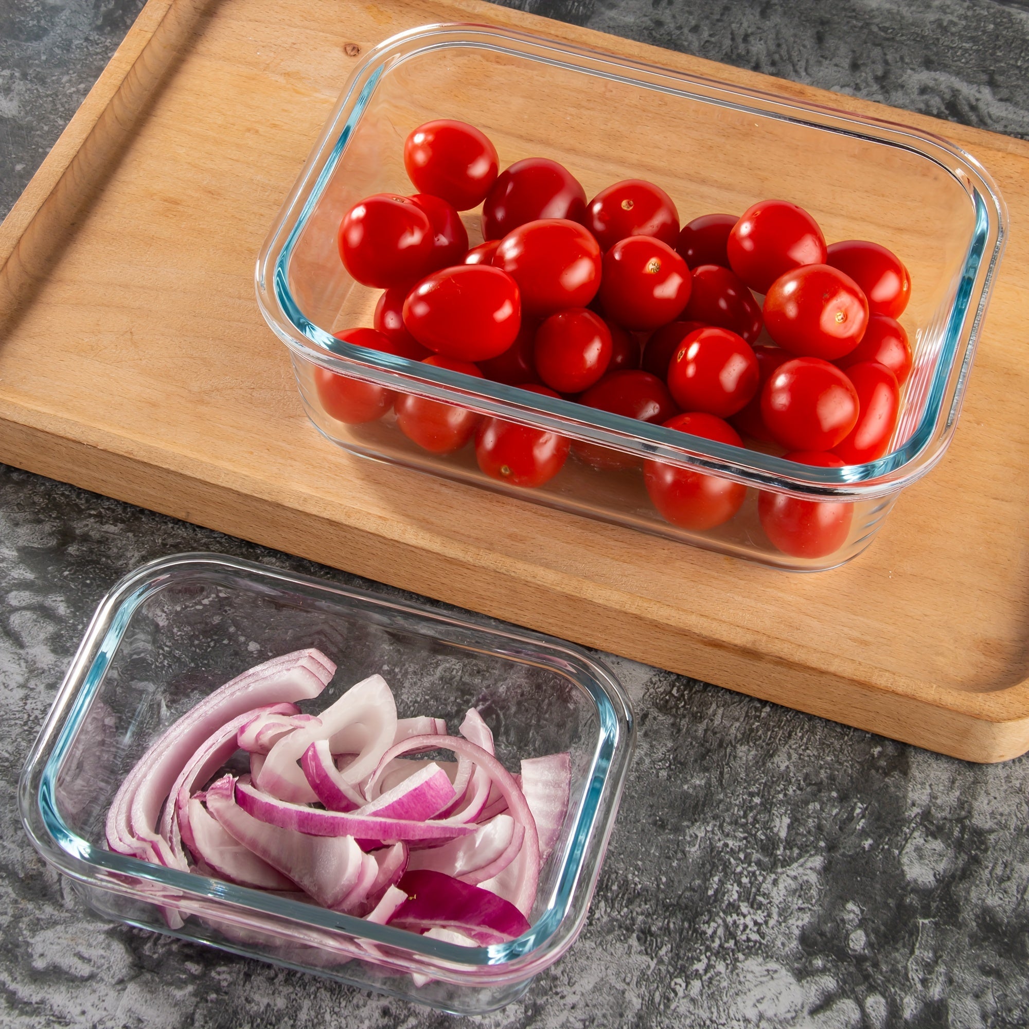 2 Pack Glass Food Storage Containers With Airtight Lids, Ideal For Meal Prep, Lunches - Microwave And Dishwasher Safe