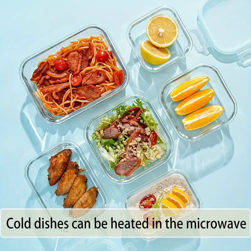 16pcs Glass Food Storage Containers with Lids - Heavy-Duty Thermal Insulated Stackable Airtight Leakproof Lunch Boxes, Microwave, Oven, Freezer & Dishwasher Safe - Clear Glass Meal Prep Containers with Black Lids for Leftovers, Vegetables, Meat, Salads,