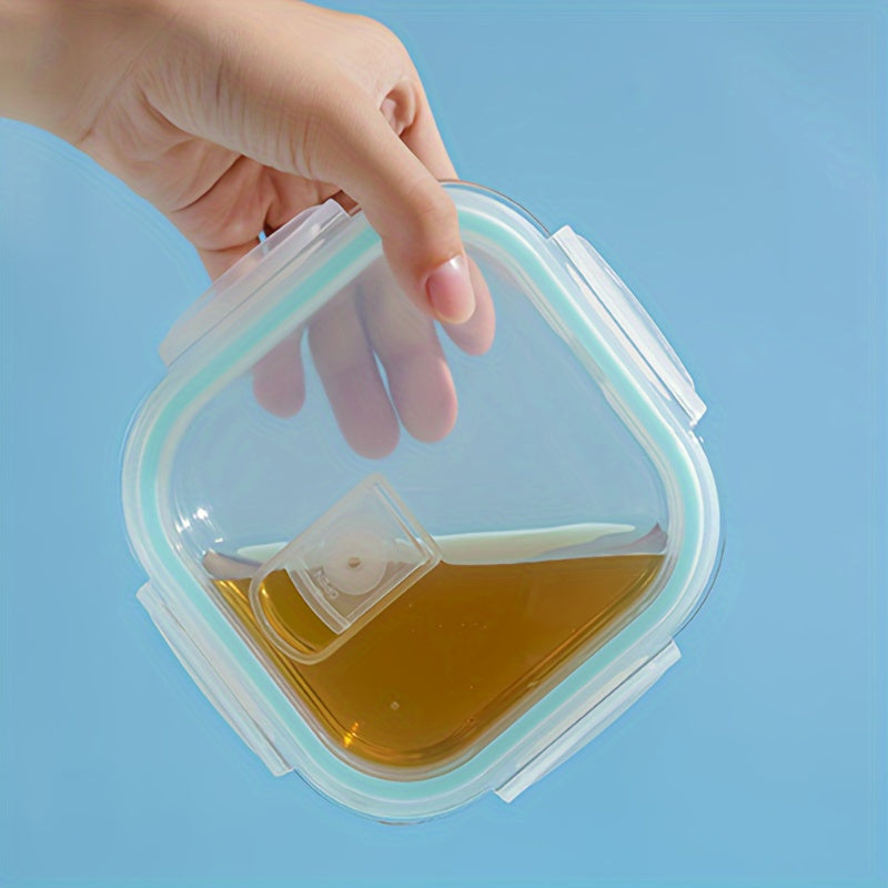 1/3pcs Thickened Glass Lunch Box, 10.82oz, Microwave Safe, Rectangular, with Pink Lid, for Students, Office Workers, Home Use, Freshness Preservation, Heat Preservation