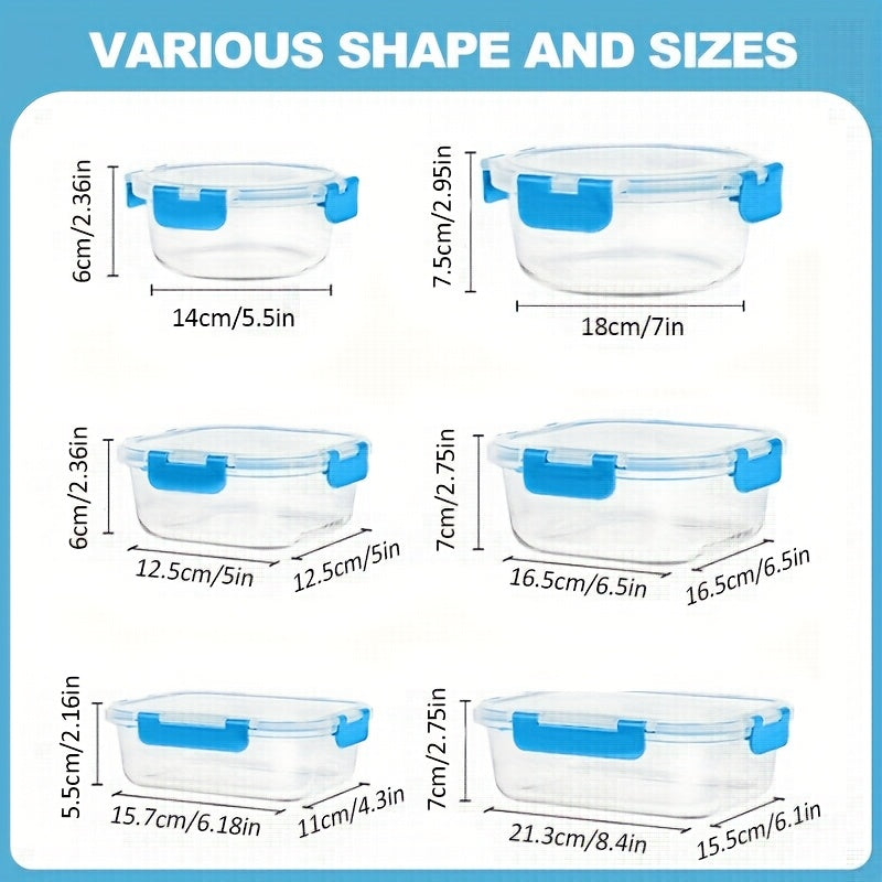 [24pcs Glass Food Storage] 24pcs (12 Glass Bowls +12 LIDS) Reusable Glass Food Storage Containers | Coffee Capsule Storage Boxes, Bento Boxes For Refrigerators, Dishwashers, Office, School, Camping | Kitchen Gifts