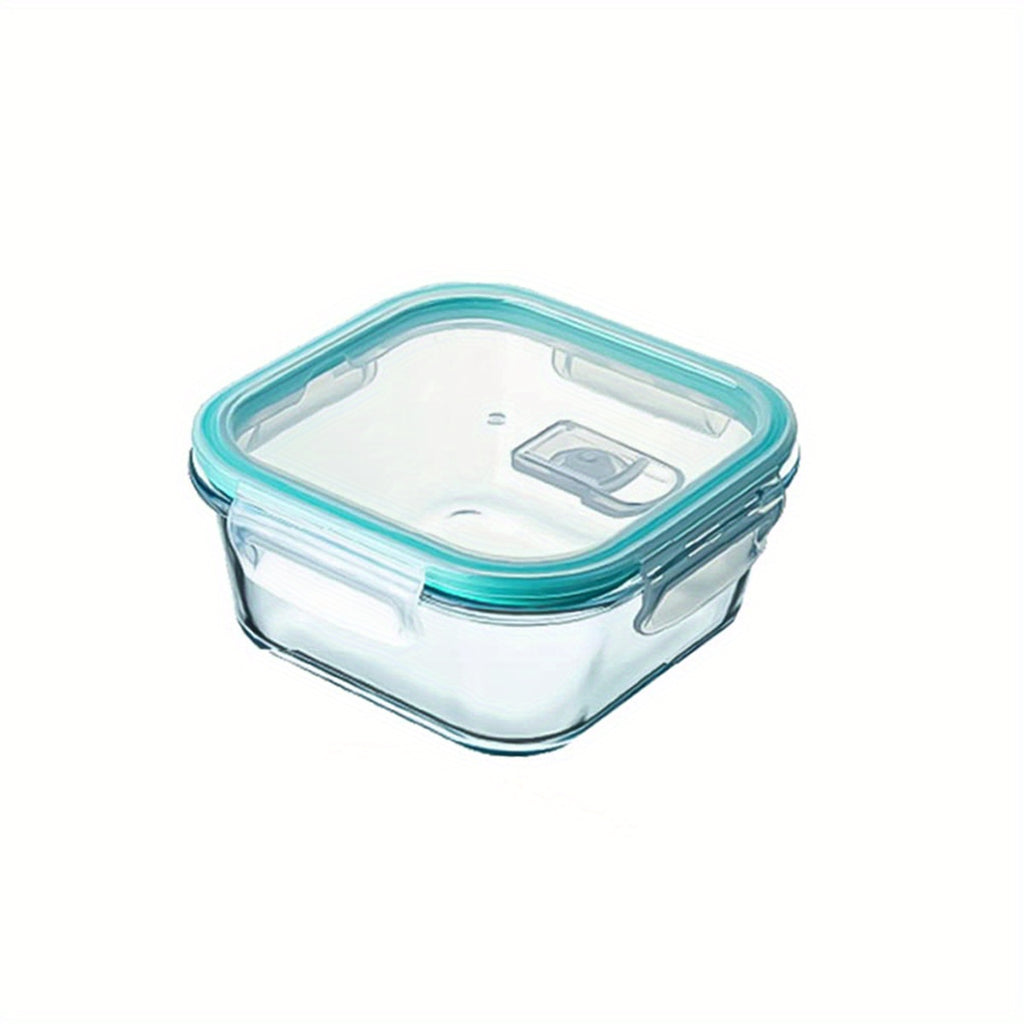 1/3pcs Thickened Glass Lunch Box, 10.82oz, Microwave Safe, Rectangular, with Pink Lid, for Students, Office Workers, Home Use, Freshness Preservation, Heat Preservation