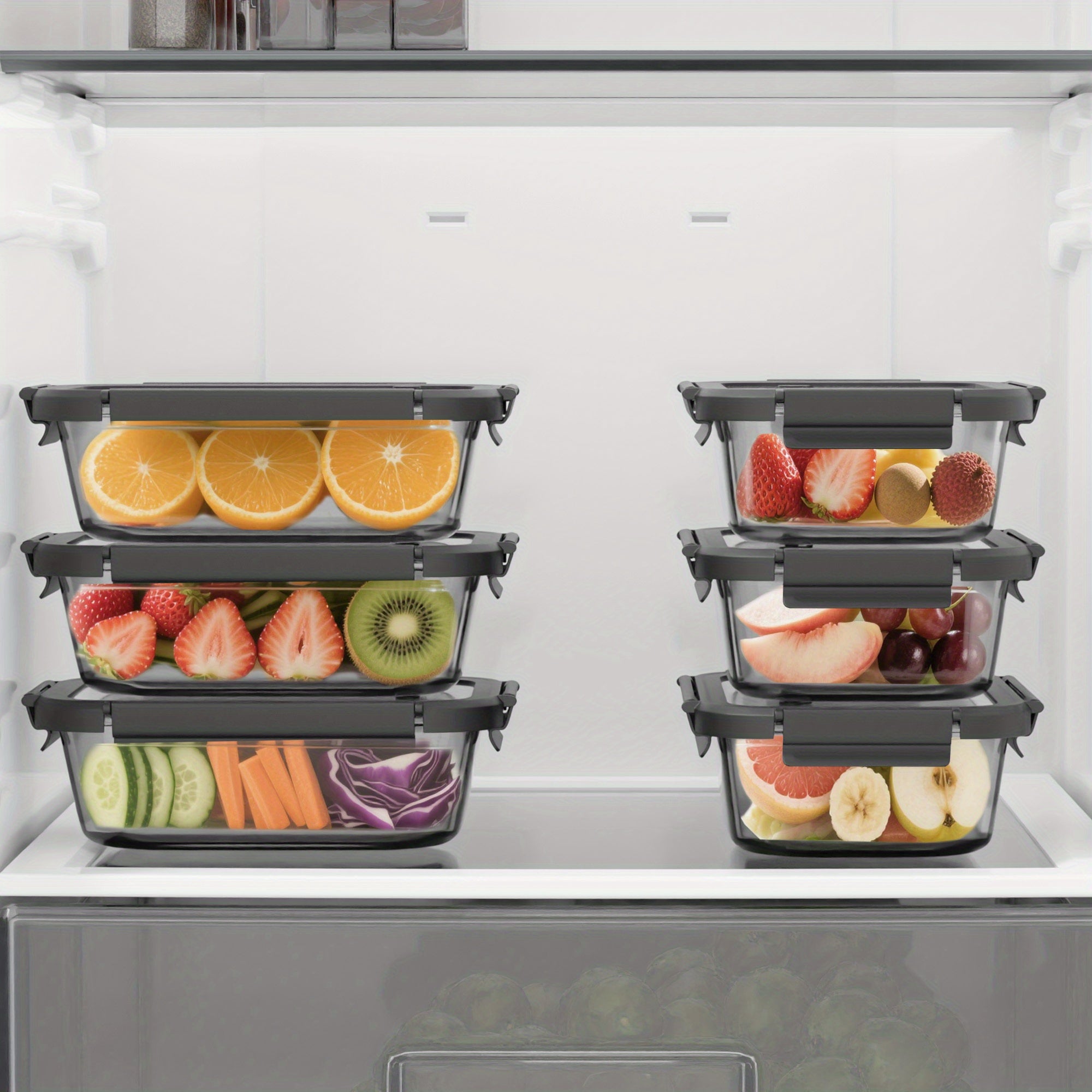 44oz High Borosilicate Glass Lunch Box with Lid - Microwave, Oven, and Freezer Safe, Reusable Food Storage Container for Salads, Snacks, and More, Salad Container | Modern Lunch Box | Durable Glass