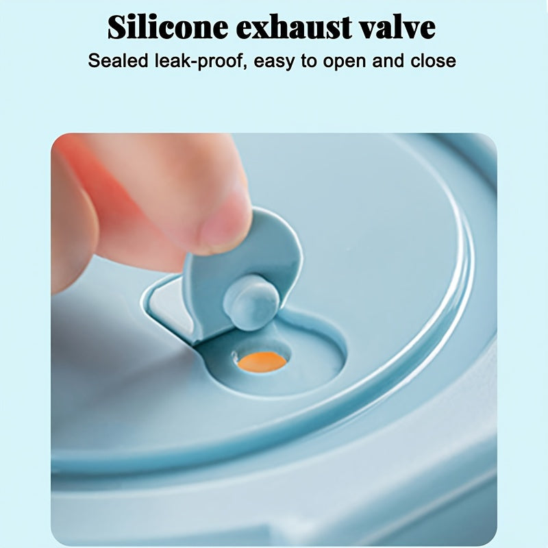 Microwave & Freezer Safe Glass Lunch Box with Silicone Seal - Leakproof Bento Box for School, Office, Camping & Picnics
