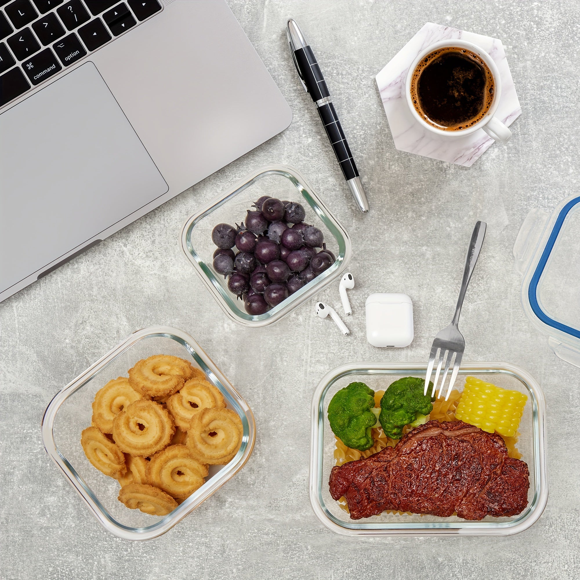 16pcs Glass Serving Containers with LIDS, Lunch Containers for Storing Food, Insulated Lunch Boxes, Lunch Boxes, Airtight Kitchen Containers for Leftovers, Vegetables And Sandwiches, Airtight Storage, Microwave, Oven, Freezer And Dishwasher Safe.