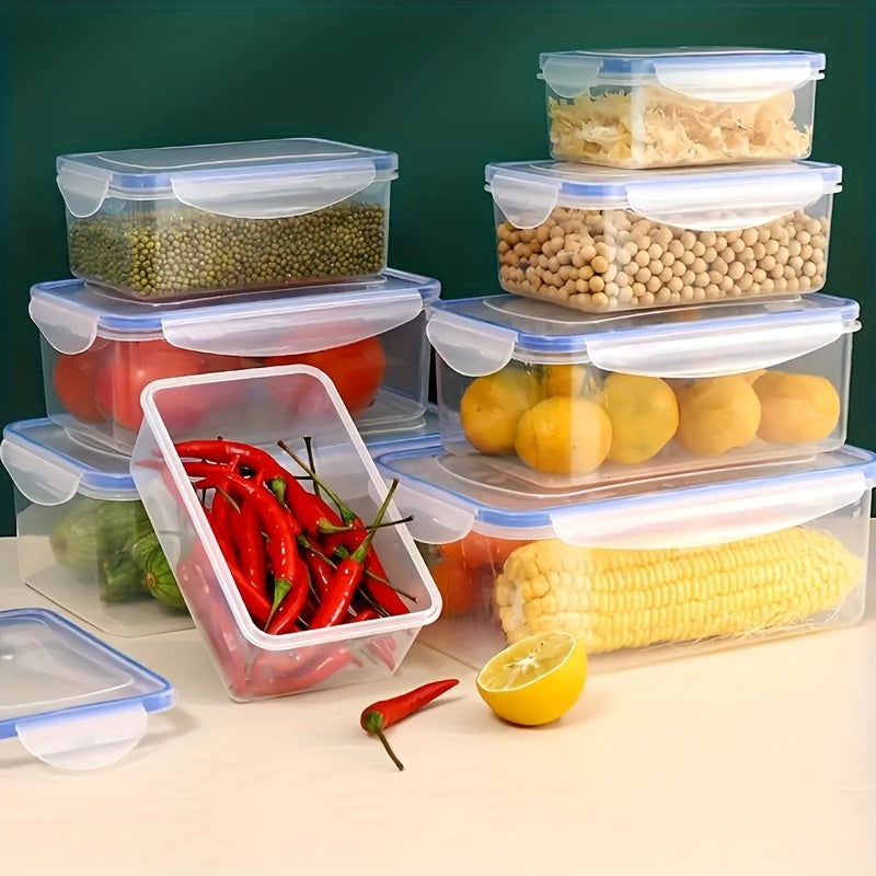 Four Sets of Multi-functional Transparent Food Storage Kits, Multi-Size, Tightly Closed Lid to Keep Fresh - Perfect for Fruits, Vegetables, Pasta and More! Keep Your Food Fresh and Your Kitchen Clean and Organized!