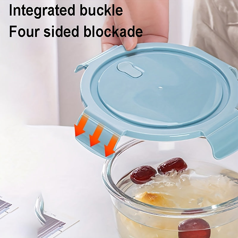 Microwave & Freezer Safe Glass Lunch Box with Silicone Seal - Leakproof Bento Box for School, Office, Camping & Picnics