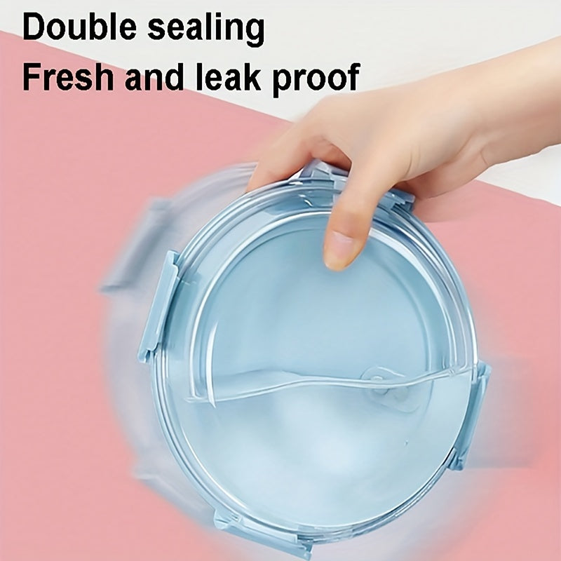 Microwave & Freezer Safe Glass Lunch Box with Silicone Seal - Leakproof Bento Box for School, Office, Camping & Picnics