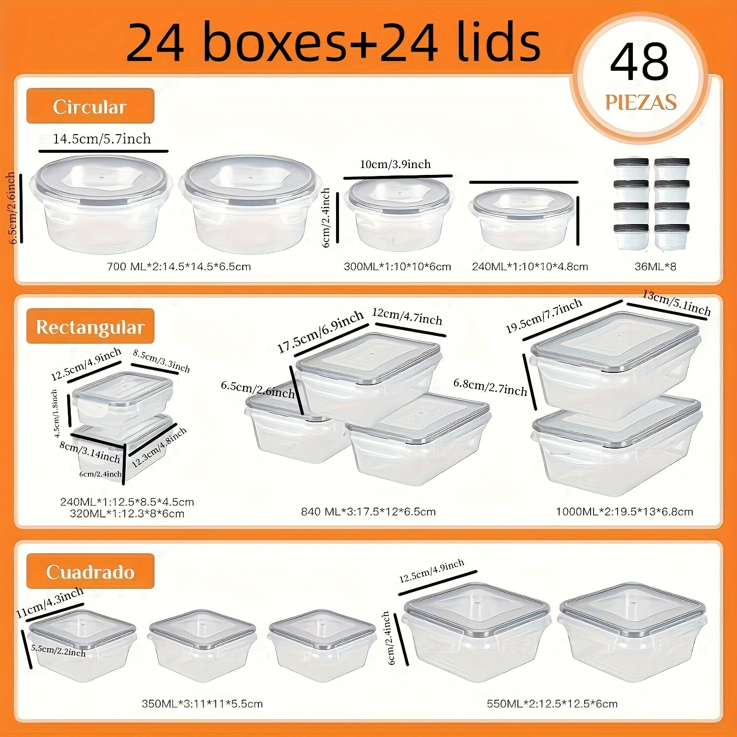 24pcs Airtight Glass Food Storage Containers with Lids - Stackable, Microwave-Safe, Reusable Rectangular Containers for Meal Prep, Salads, Fruits & Vegetables - Perfect for Home & Office Use, Glass Food Storage