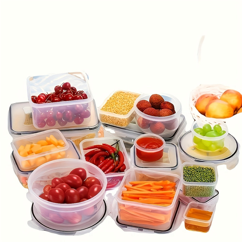 48pcs Food Storage Container Set Kitchen Storage Box Leak Proof Meal Preparation Box Local Warehouse Includes 24 Lunch Boxes, 24 Lids, And Free Labels And Markers, Suitable for Kitchen And Food Cabinet Organization, Christmas Decoration