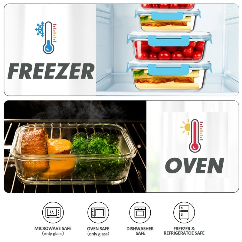 [24pcs Glass Food Storage] 24pcs (12 Glass Bowls +12 LIDS) Reusable Glass Food Storage Containers | Coffee Capsule Storage Boxes, Bento Boxes For Refrigerators, Dishwashers, Office, School, Camping | Kitchen Gifts