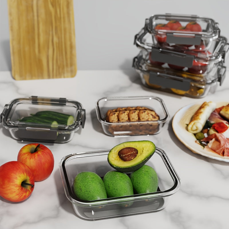 21pcs Glass Food Storage Containers with Leak-Proof Lids - Microwave, Oven, Freezer & Dishwasher Safe - Airtight Stackable Bowls with Flip-Top Lids - Clear Glass Lunch Containers for Meal Prep, Leftovers, Kitchen - Ideal Kitchen Gift for Home Cooks,