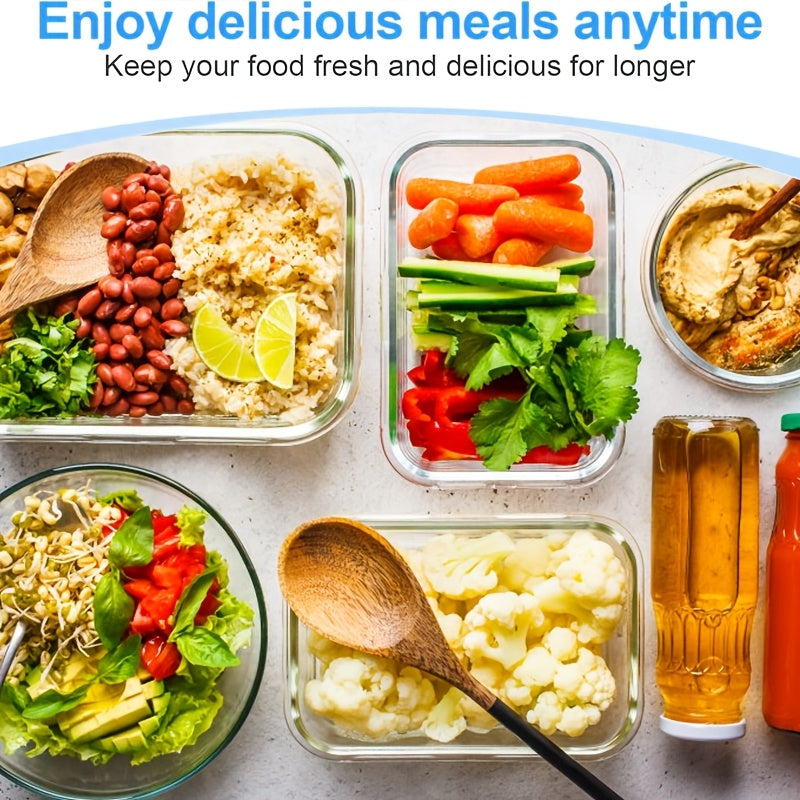 [24pcs Glass Food Storage] 24pcs (12 Glass Bowls +12 LIDS) Reusable Glass Food Storage Containers | Coffee Capsule Storage Boxes, Bento Boxes For Refrigerators, Dishwashers, Office, School, Camping | Kitchen Gifts