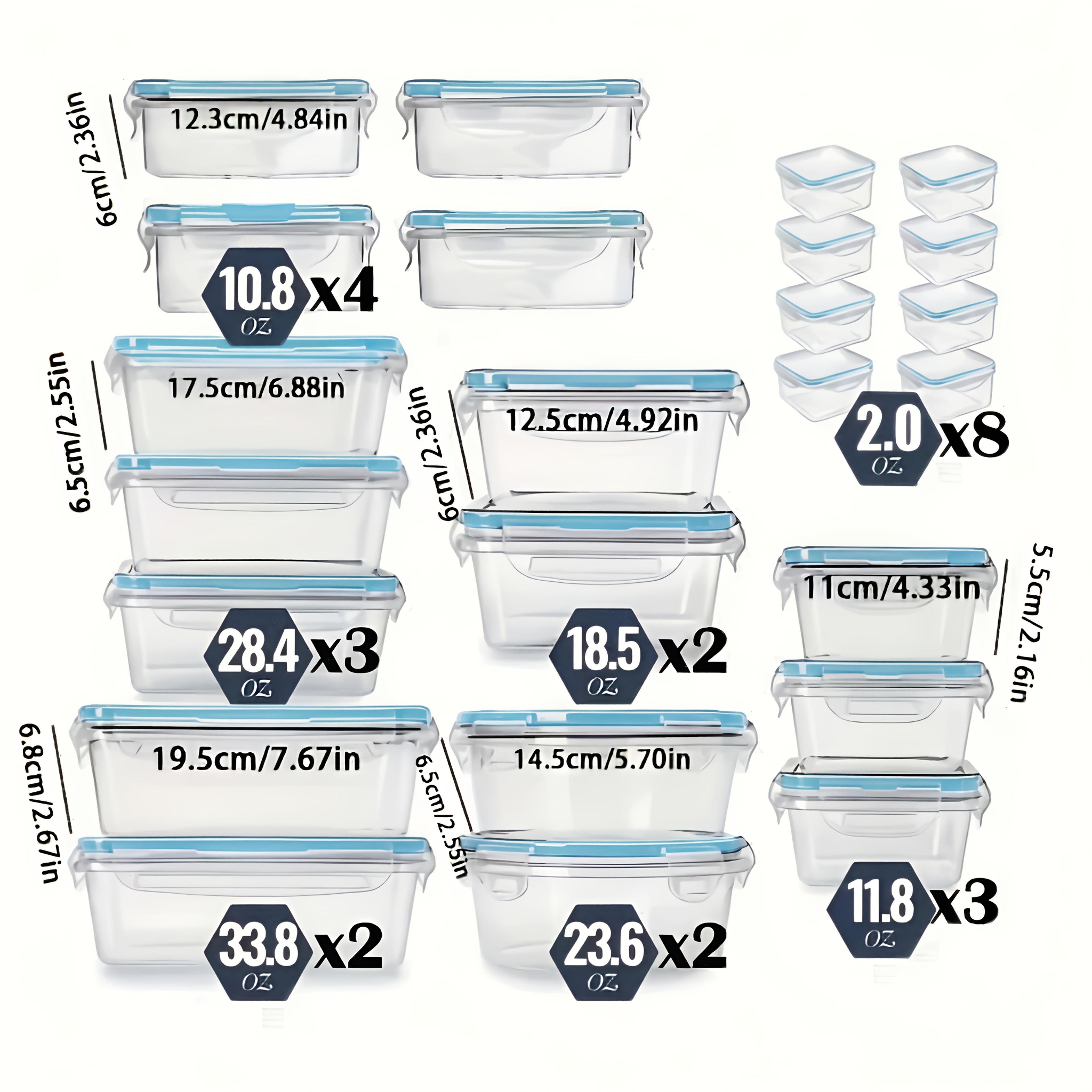 48pcs Food Storage Container Set Kitchen Storage Box Leak Proof Meal Preparation Box Local Warehouse Includes 24 Lunch Boxes, 24 Lids, And Free Labels And Markers, Suitable for Kitchen And Food Cabinet Organization, Christmas Decoration