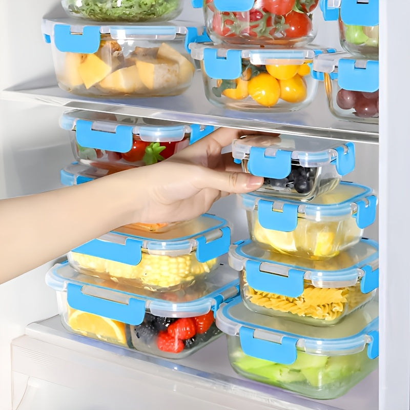 [24pcs Glass Food Storage] 24pcs (12 Glass Bowls +12 LIDS) Reusable Glass Food Storage Containers | Coffee Capsule Storage Boxes, Bento Boxes For Refrigerators, Dishwashers, Office, School, Camping | Kitchen Gifts